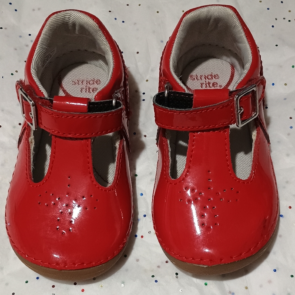 Stride Rite Red Patent Leather Shoes 6m Toddler